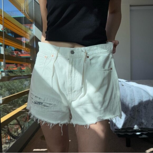 Denimist Pants - Denimist White Brooke Jean Shorts